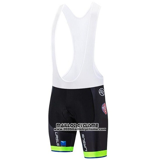 2019 Maillot Ciclismo Neri Italie Vert Noir Manches Courtes et Cuissard